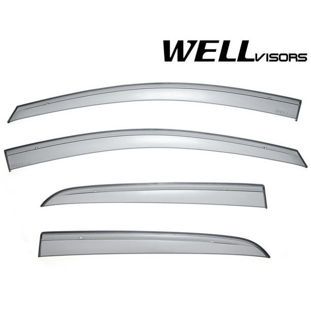 WellVisors For 07-11 Nissan Versa Sedan Clip-On Side Window Visors Rain Guards 